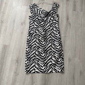 Adriana Papel, zebra print dress